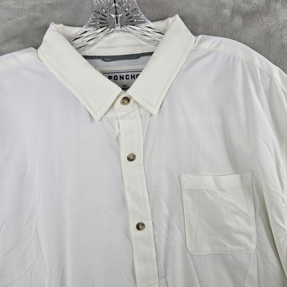 Poncho ultra-lite Shirt Mens XXL Off White Short Sleeve Performance Fishing